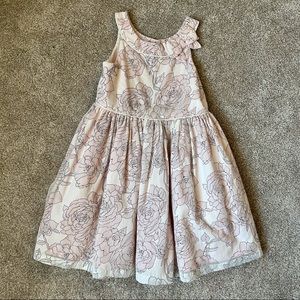 Janie and Jack pale pink rose dress with tulle